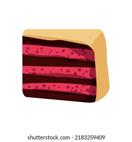 Cake pastries and cheesecakes. Vector illustrations of sweets isolated on white background.
