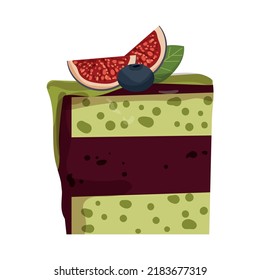Cake pastries and cheesecakes. Vector illustrations of sweets isolated on white background.