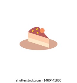 Cake Pastry icon Cafe collection in flat style illustration.