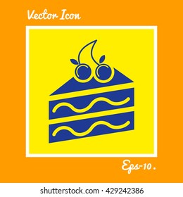 Cake Pastry icon. Eps-10.