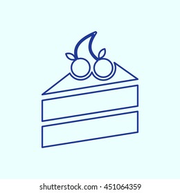 Cake Pastry Line icon. Eps-10.