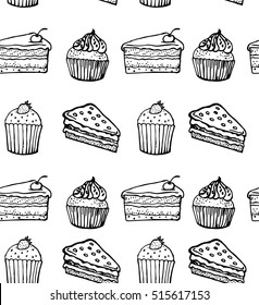 cake pattern, hand drawn