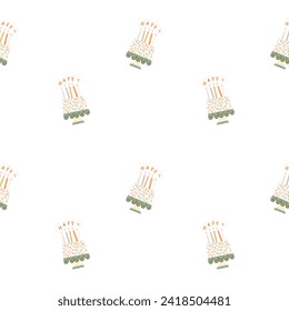 Cake pattern. Seamless background. Vector.
