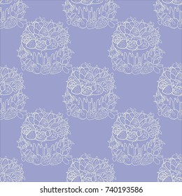Cake, pattern, vector illustration 