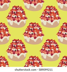Cake, pattern, vector illustration, desert, tasty food
