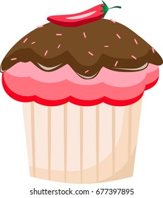 Cake pepper isolated vector
