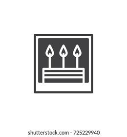 Cake picture icon vector, filled flat sign, solid pictogram isolated on white. Symbol, logo illustration.