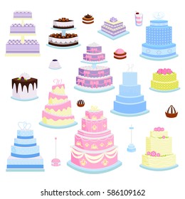 Cake pie cartoon style isolated vector illustration.