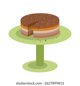 Cake pie and cupcake icon vector illustration