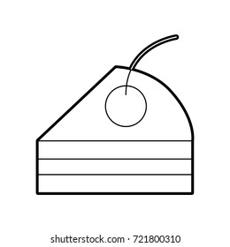 cake piece cherry bakery pastry product food fresh