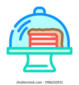 cake piece color icon vector. cake piece sign. isolated symbol illustration