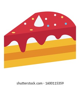 
Cake Piece Color Vector icon which can be easily modified or edit
