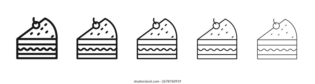 Kuchen Stück Symbol Design, Logo, App, UI. Vektorgrafik, EPS