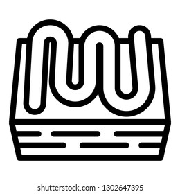 Cake piece icon. Outline cake piece vector icon for web design isolated on white background