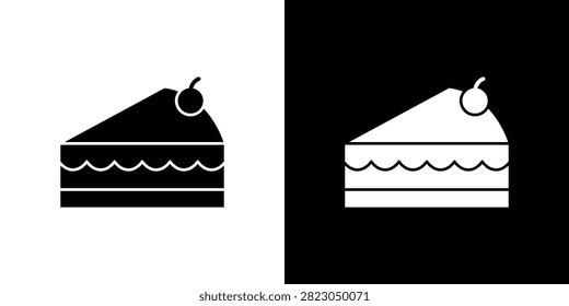 Cake piece icon thin line pictogram pack. EPS10