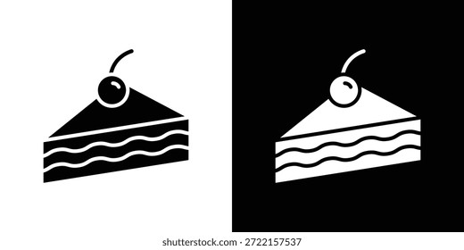 Cake piece icon vector illustration - high quality black style vector icons