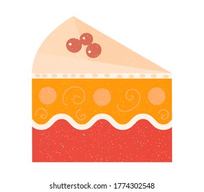 pieza de pastel icono de vector de material simple isométrico