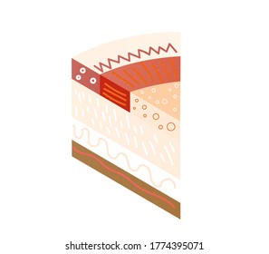 pieza de pastel icono de vector de material simple isométrico