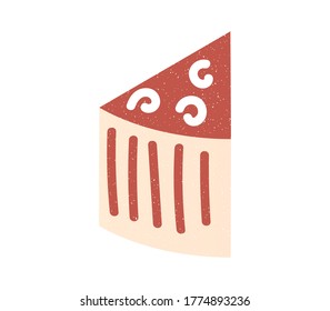 pieza de pastel icono de vector de material simple isométrico