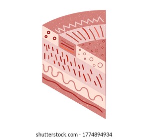 cake piece isometric simple stock vector icon