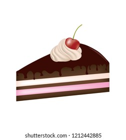 Cake piece. vector illustration