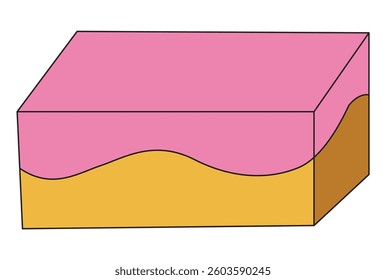 An cake piece vector illustration