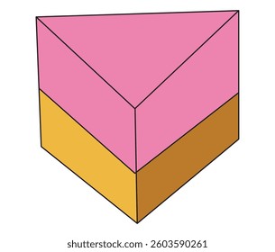 A cake piece vector illustration