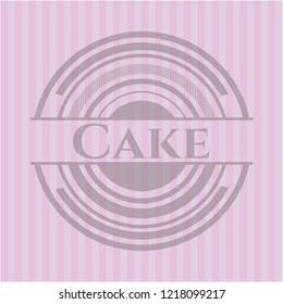 Cake pink emblem