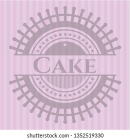 Cake pink emblem