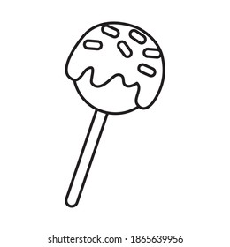 icono de pop sobre fondo blanco, estilo de línea, ilustración vectorial