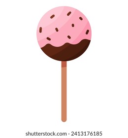 cake pops chocolate day sweet food icon element vector