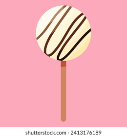 cake pops chocolate day sweet food icon element vector