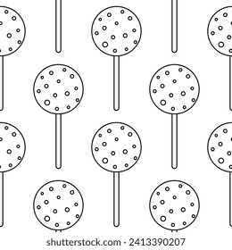 cake pops chocolate day sweet food pattern textile vector line doodle coloring 