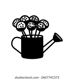 Icono aislado de los Pop de la torta, Ilustración vectorial