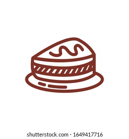 cake portion pastry line style icon vector illustration design
