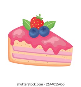 Tortensorte mit Erdbeerdessert