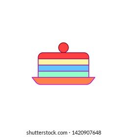 Cake, pride day icon. Element of color world pride day icon. Premium quality graphic design icon. Signs and symbols collection icon