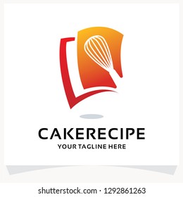 Cake Recipe Logo Design Template Inspiration