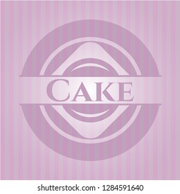 Cake retro pink emblem