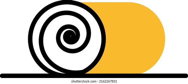 Cake roll, illustration, vector on a white background.