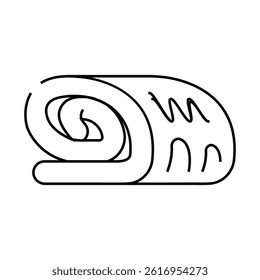 cake roll line icon vector. cake roll sign. isolated contour symbol black illustration