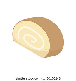 cake roll vector. wallpaper. free space for text. copy space.
