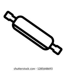 Cake roller icon. Single high quality cake roller related icon. Isolated cake roller symbols in white background. 