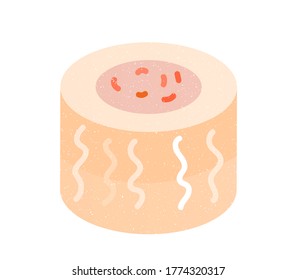 cake round isometric simple stock vector icon