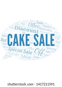 Cake Sale Word Cloud. Wordcloud Made With Text.