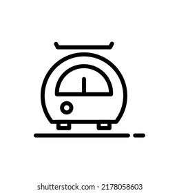Kuchenskala Symbol Vektorgrafik Logo Vorlage für viele Zwecke. Einzeln auf weißem Hintergrund.