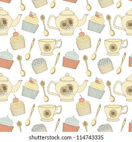 Cake Seamless Pattern Stock Vector (royalty Free) 114743335 