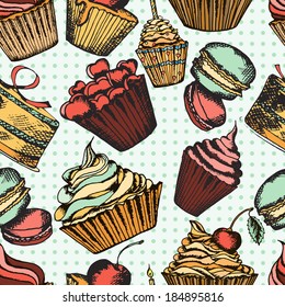 cake seamless pattern can be used for wallpaper, website background, textile printing