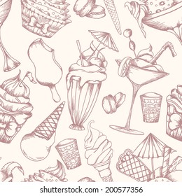 cake seamless pattern can be used for wallpaper, website background, textile printing