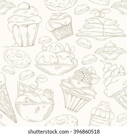 cake seamless pattern can be used for wallpaper, website background, textile printing